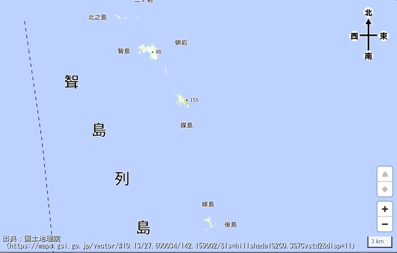 聟島列島の地図